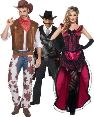 Produktbild von Wilder Westen Triokostüm Saloonflair Erwachsene - Einheitsgröße