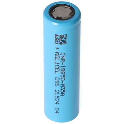 Produktbild von Molicel INR18650-M35A 3500mAh 10A Li-ion baterie, 3,6V - 3,7V nechráněná, plochý vrch, rozměry 65x18,45mm
