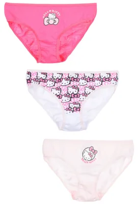 Produktbild von 3er-Set: Slips Hello Kitty Bunt 104-110 cm