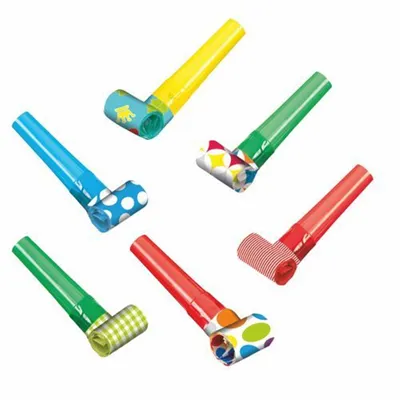 Produktbild von Papstar 18655, Party-Hupe, Gemischte Farben, 5,4 g, 150 mm, 20 mm, 6 Stück(e)