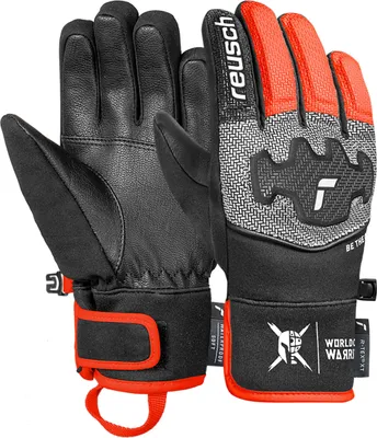 Zdjęcie produktu dla Rękawiczki z palcami Reusch Worldcup Warrior Prime R-TEX® XT Ciepłe, wodoodporne, oddychające 7588 czarny/srebrny/fluo czerwony 5.5