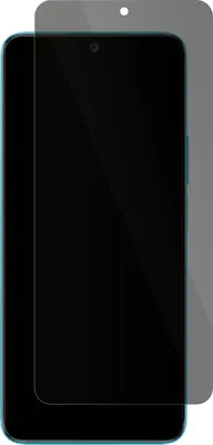 A screen protector is shown placed over a smartphone.