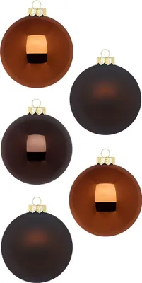 Produktbild von Weihnachtskugeln Glas 4cm 36 Stück - Cognac Diamond