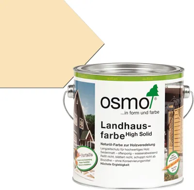 Produktbild von Osmo Landhausfarbe aus natürlichen Ölen elfenbein außen 750ml