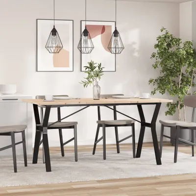 Produktbild von "2026 Aktion"Esstisch für 2-4 Personen - CLORIS - Küchentisch - Y-Gestell 140x80x75,5 cm Massivholz Kiefer & Stahl - NeuMöbel2249879