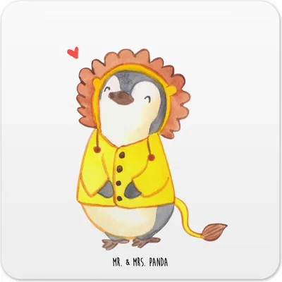 Produktbild von Mr. & Mrs. Panda Untersetzer für Gläser Löwe Astrologie 6er Set - Weiß - Geschenk, Getränkeuntersetzer, Sternzeichen, Coaster, Tierkreiszeichen, Glas-Untersetzer