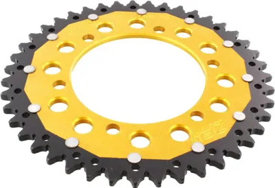 Image de ZF Crown 43 dents pas 520 noir or double ZFD-486-43-GLD
