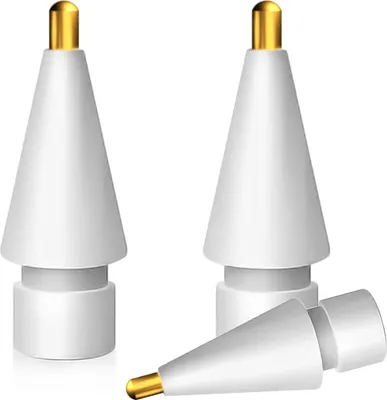 Produktbild von MMOBIEL 2mm Ersatzspitsen Kompatibel mit Apple Pencil Spitze - 3 Stück - Weiß