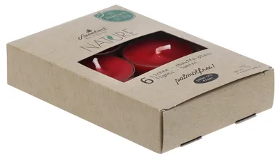 Produktbild von Teelichter "Nature" Altrot 6er-Pack