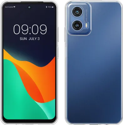 Produktbild von kwmobile Hülle kompatibel mit Motorola Moto G34 5G - Silikon Handyhülle transparent - Handy Case in Transparent