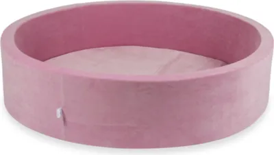 Obrázok produktu pre Guličkový bazén 130x30cm Zamatovo mäkká ružová - Bez guličiek / Bez guličiek