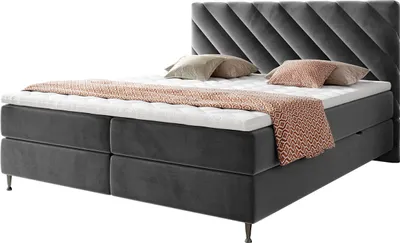 Produktbild von MIRJAN24 Boxspringbett Enzo, Doppelbett mit zwei Bettkästen für die Bettwäsche, Hauptmatratze, Topper und Kopfteil (Fresh 32, Größe: 160x200 cm)