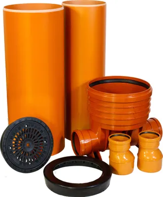 Produktbild von ScarMaxx Schachtsystem Set - H210cm, B92cm - 2x DN125 - 2 x Reduzierung 160/125