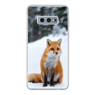 Produktbild von MuchoWow® Handyhülle Schutzhülle Hülle für Samsung Galaxy S10e Fuchs - Schnee - Wald Silikon Softcase Handy Hülle - Handy