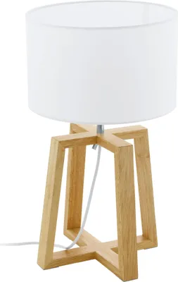 Produktbild von CHIETINO 1 Tischleuchte Tischbeleuchtung - H44 x Ø26 cm - natur, chrom - 1X60W exkl. - IP20