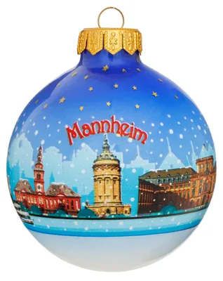 Produktbild von SIKORA Stadt Motiv Weihnachtskugel aus Glas besonderes Geschenk Souvenir
