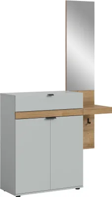 Produktbild von Garderoben-Set Naro 1 | weiß / Evoke Oak | 2-teilig