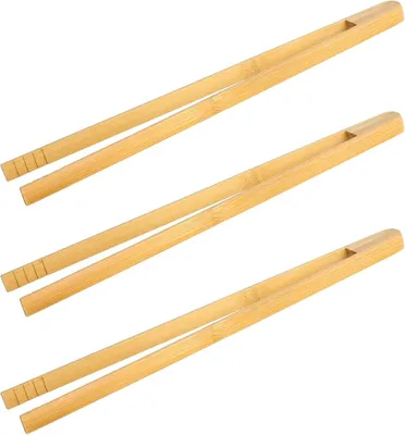 Produktbild von Grillzange 30 cm, 3 Stücke, Buchenholz, für Grill