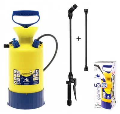 Obrázek produktu pro Nohel Garden Gamma Tlakový postřikovač 5 l - ramenní s kovovým 100cm nástavcem 00166žl