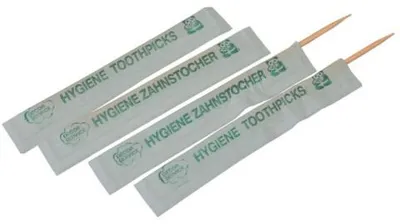 Produktbild von Zahnstocher papiergehüllt 65mm 1 Stück Packung