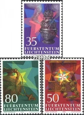 Produktbild von Briefmarken Liechtenstein 1985 Mi 884-886 (kompl.Ausg.) gestempelt Weihnachten