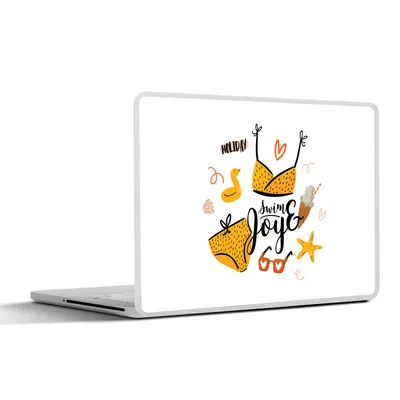 Produktbild von MuchoWow® Laptop Aufkleber Sticker Cover Bikini - Sommer - Gelb 30x22 cm - Laptop-Sticker