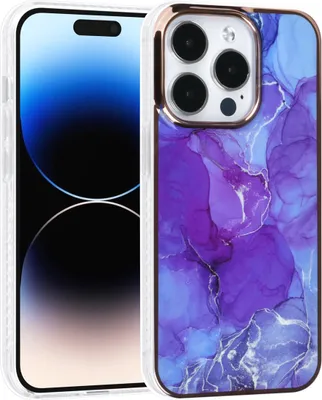 Produktbild von UNIQ Accessory iPhone 14 Pro TPU Backcover - Marble Purple