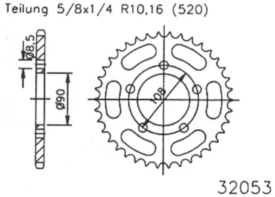 Zdjęcie produktu dla ESJOT Kettenrad "32053"
520
