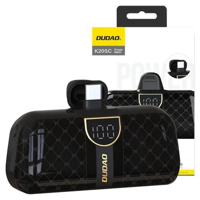 Produktbild von Mini-Taschenförmige Dudao K20Sc Powerbank Usb-C 5000 Mah - Schwarz