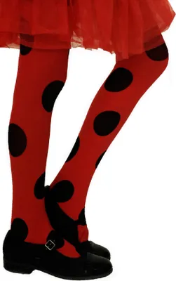 Produktbild von 84250516-140-152-A rot-schwarz Kinder Marienkäferstrumpfhose Marienkäfer Käfer Strumpfhose Gr.140-152