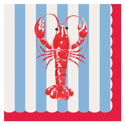 Image de Serviettes 33x33 cm - Crayfish tide
