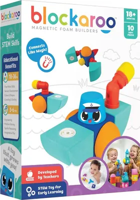 Obrázok produktu pre Sada penových kociek s magnetom Blockaroo, Čln 10 kusov