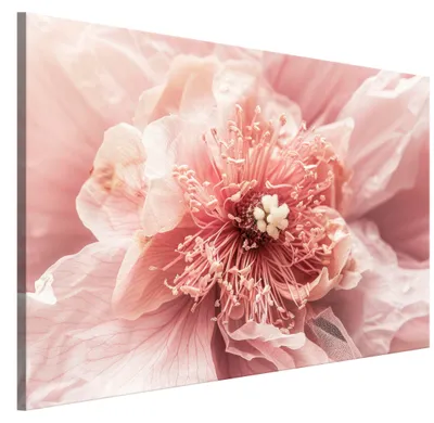 Produktbild von LUMASOUL Leinwand Bilder, Leinwandbild Geblümt Motiv, Wandbilder Holzrahmen und Webstuhl Wohnzimmer und Schlafzimmer, Bilder 120x80 cm Eklektisch Blumen 07