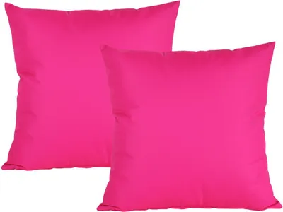 Produktbild von JACK 2x 50x50cm Outdoor Lounge Kissen Dekokissen inkl. XXL-Füllung Wasserabweisend Sitzkissen Garten Stuhl Lotus Effekt, Farbe:Pink