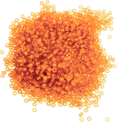 10g Rocailles Glasperlen rund orange