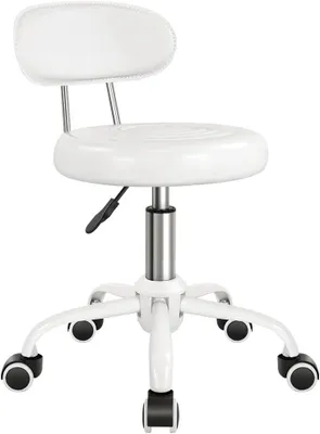 Produktbild von Rollhocker mit Rollen, höhenverstellbar, Kunstleder, Sitz 13 Zoll, für Büro