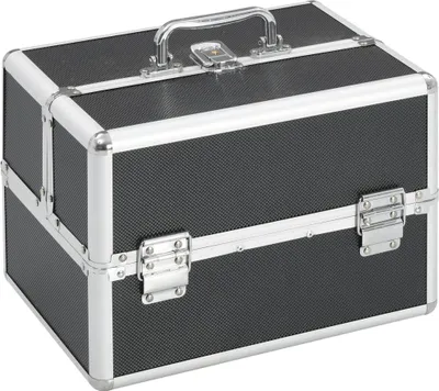 Zdjęcie produktu dla Kosmetyczka The Living Store 22x30x21 cm czarne aluminium