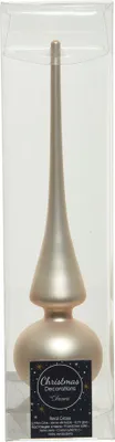 Produktbild von Christbaumspitze Glas 26cm perle matt