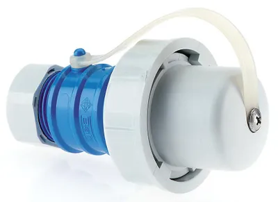 Produktbild von BALS Schuko-Stecker 16A 250V 736 blau druckwasserdicht