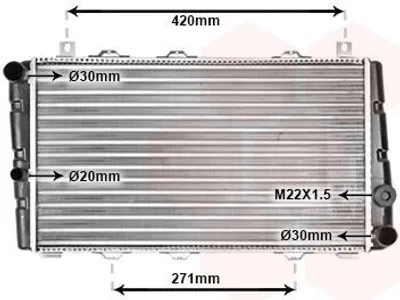 Produktbild von VAN WEZEL 76002009 Kühler Wasserkühler Motorkühler für SKODA FELICIA II (6U1) FELICIA I (6U1) FELICIA I Kombi (6U5) FELICIA II Kombi (6U5)