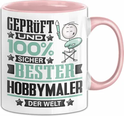 Produktbild von Hobbymaler Geschenk Lustiger Spruch für Hobbymaler Geschenkidee Bester Hobbymaler Der Welt (Rosa)