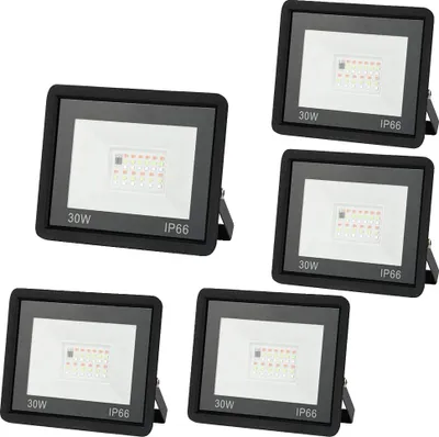 Produktbild von RGB Flutlicht, Fernbedienung, Wetterfestes Design, 30W 4PCS