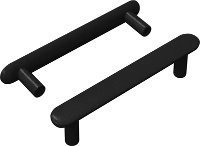Produktbild von Schrankgriff 2 pcs Schwarz 121 x 16.6 x 28.3 mm Eisen