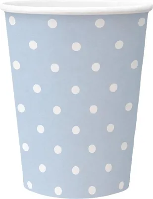 Produktbild von Einwegbecher PAW Blue Dots, 250 ml, 8 Stück