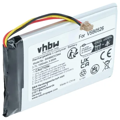Produktbild von vhbw Akku Ersatz für Panasonic VSB0526 für Tragbare Mini-Kamera (1500 mAh, 3,7 V, Li-Polymer)