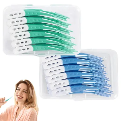 Produktbild von 120 Stück interdentale Bürsten aus weichem Silikon