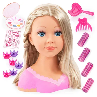 Produktbild von Kopf für Make-up und Hairstyling, mit Zubehör