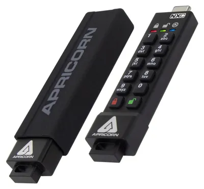 Zdjęcie produktu dla Apricorn Aegis Secure Key 3NXC, 64 GB, USB Typu-A, 3.2 Gen 1 (3.1 Gen 1), Pokrywka, 22 g, Czarny