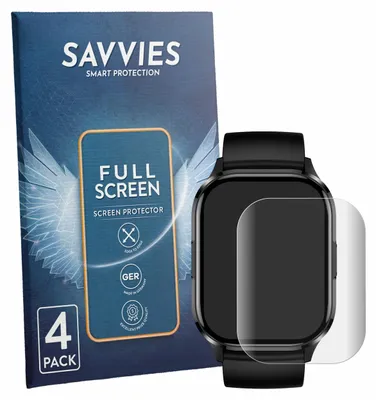 Produktbild von 4x Savvies Fullscreen Schutzfolie für Neow K-Watch Displayschutz Folie Fullcover Klar Transparent