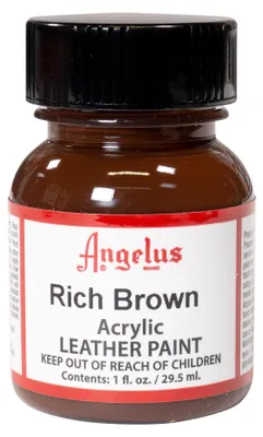 Lederfarbe 29,5 ml Rich Brown – Acrylfarbe für Schuhe & Leder